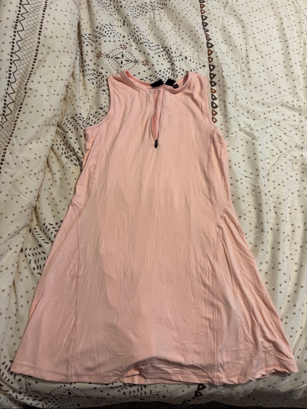 Sleeveless Pink A-Line Dress - Soft Casual Style with built in shorts